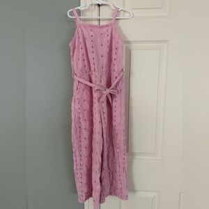 Abercrombie Kids Pink Eyelet Jumpsuit